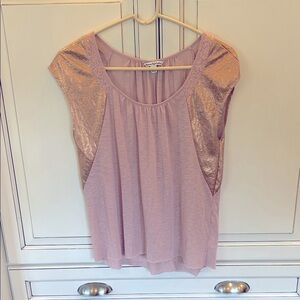 American Eagle, outfitters blush pink top with shimmer size small